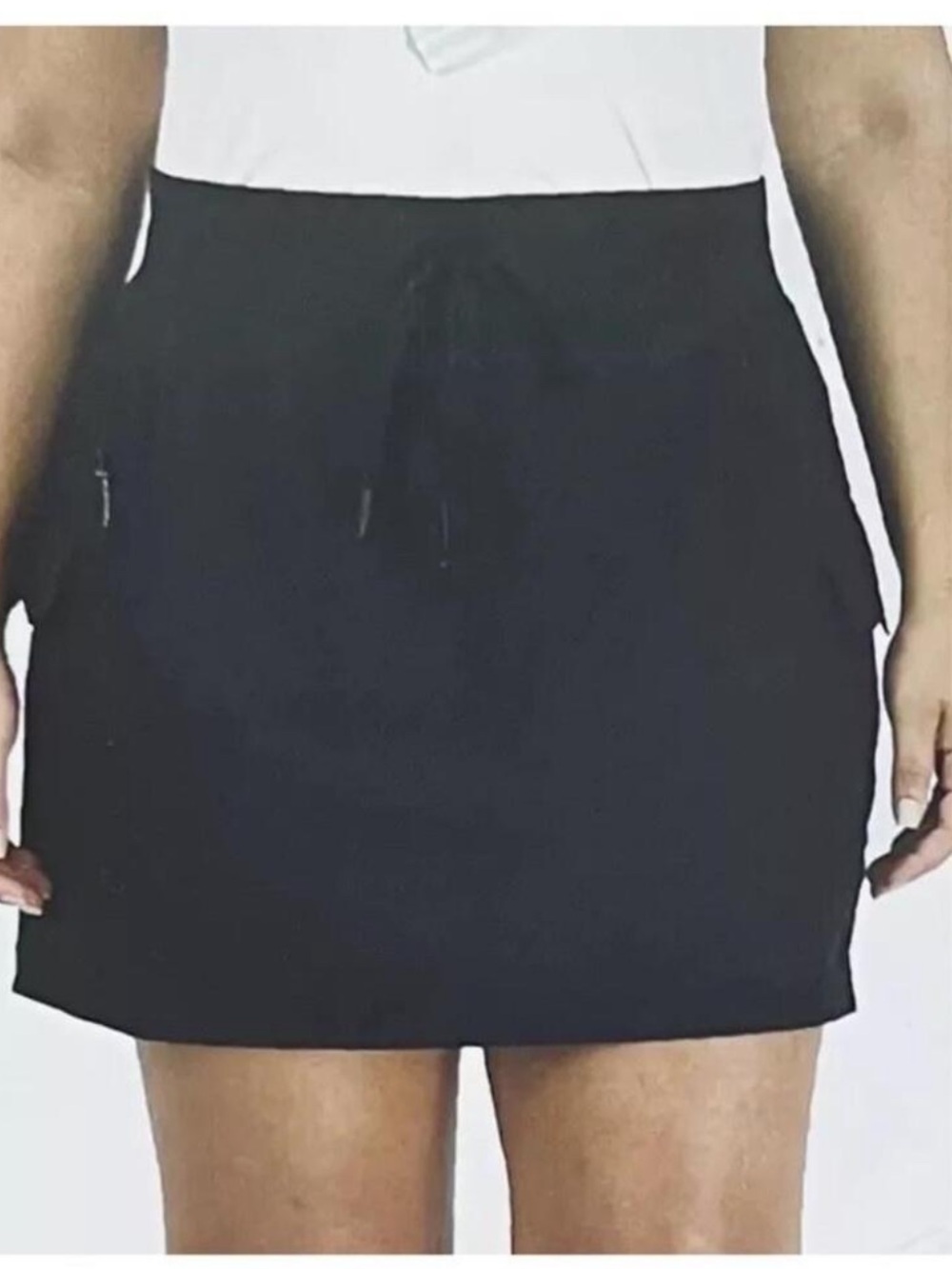 Gerry Breezy Cargo Black Skort Side Cargo Pockets Inside Pocket Large NWT